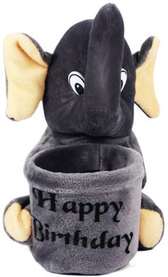 

Kidofy ELEPHANT HAPPY BIRTHDAY PEN STAND - 6 inch(Grey)