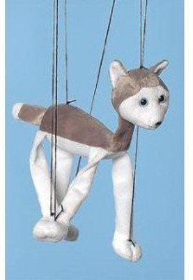 

Sunny Puppets Dog (Husky) Small Marionette(White)