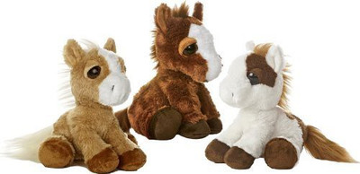

Dreamy Eyes Aurora Plush Prancer Ponybreezeand Sundance Horses Set - 9.84 inch(Brown)