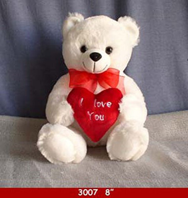 

I love you teddy bear With Red Heart And Red Ribbonplushtb2 - 10 inch(White)