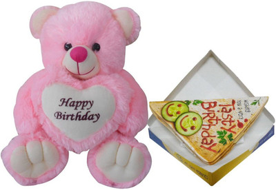 

Advance Hotline Happy Birthday Teddy With Sandwich Greeting Card - 40 cm(Multicolor)