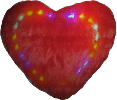 

Muren Heart shaped soft toss cushion with Changing LED Light - 9(Red)