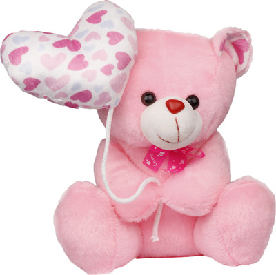 Lata Valentine Teddy With Baloon Heart 30 cm Pink Lata Soft Toys