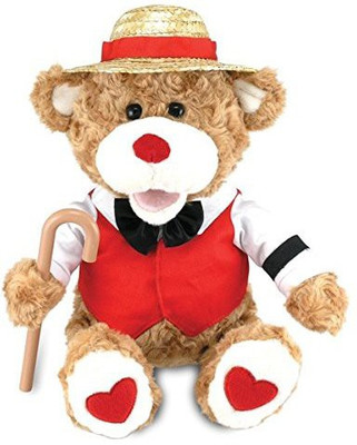 

Cuddle Barn 12" Valentine'S Plush Teddy Bear B Sharp Sings "Book(Red)