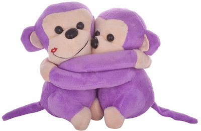 

Tickles Purple Couple Monkey - 16 cm(Purple)
