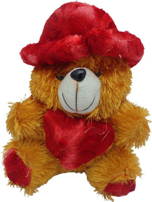 

Art N Hub Cap Teddy With Heart (H-28cm) - 28 cm(Brown)