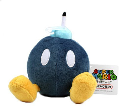 

Sanei 5" Official Bobomb Soft Plush Super Mario Plush Series(Blue)