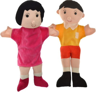 

Cuddly Toys Hand Puppets Collection- (Family) Siblings - 13 Inch(Multicolor)