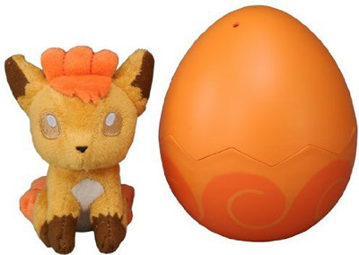 Takara Tomy Pocket Monster T03 Pokemon Vulpix Egg Plush Doll(Orange)