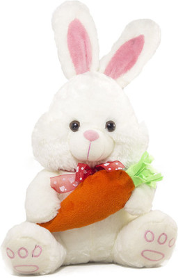 

Tickles Cute Bunny with Carrot - 25 cm(White)