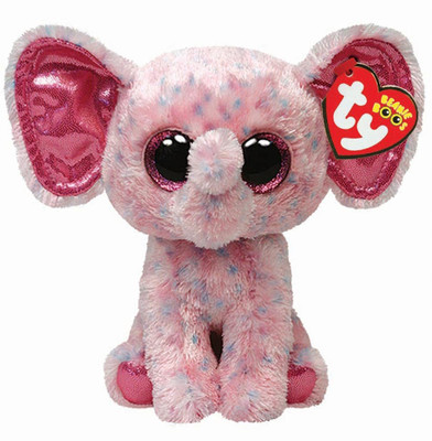 Ty Ellie - Pink Speckled Elephant Reg - 6.2 inch(Pink)