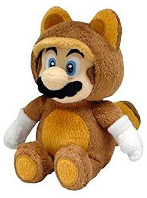 

Sanei Super Mario Raccoon Tanooki 8" Mario Plush Doll - 12 inch(Brown)