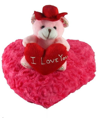 Tickles Hat Teddy On A Heart 21 cm Pink Tickles Teddy Bears