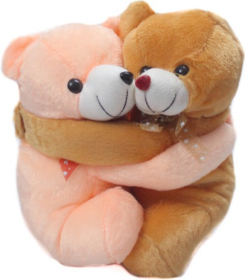 

Gungun Toys Lovely Soft Couple Teddy - 45 cm(Peach, Brown), Brown;peach