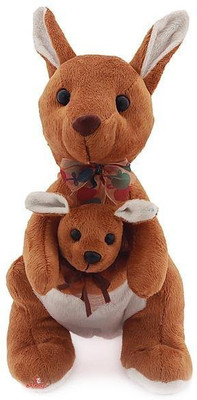 

Nb Phoenix Kangaroo Mother With Baby Stuffed Soft Plush Toy Kids Birthday - 40 cm(Brown)