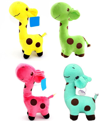 

ToynJoy Small Hanging Dark Green/Green/Pink/Yellow Giraffe Cute Soft & Plush toy as Special Gift (Set of 4) - 26 cm(Dark Green, Green, Pink, Yellow)