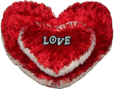 

Luxantra Furry Double Love Heart Valentine - 35 cm(Red, White)