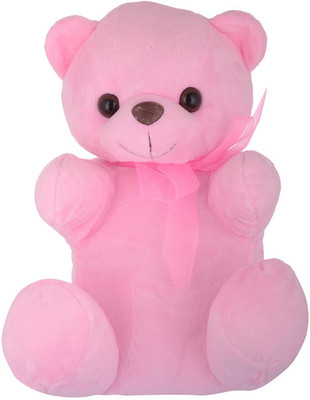 Twisha Bear Sitting Pink Medium 12 x 14 x 25 Cms - 25 cm(Multicolor)