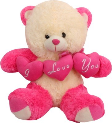 Tickles Charming Teddy With I Love You Heart  - 50 cm(Pink)