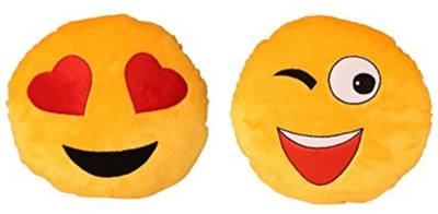 

Skylofts Cool Winking & Love Heart Smiley Cushion - 40 cm(Yellow)
