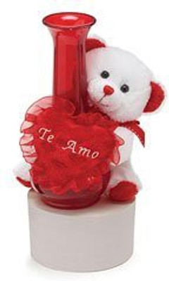 

Burton & Burton Plush "Te Amo" White Bear with Red Heart - 25 inch(Multicolor99)