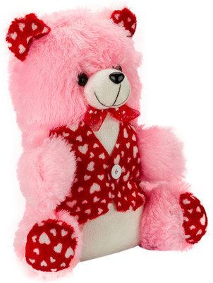 

Glitters Glitters Cute Printed Heart Teddy - 15 inch(Pink)