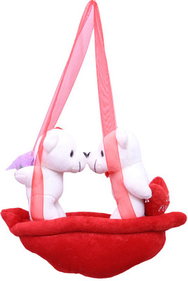 GalliBazaar Hanging Pair Teddy 12 inch White, Red GalliBazaar Soft Toys
