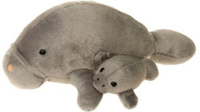 

Fiesta Toys Mama Manatee With Ba Plush Animal 11"(Grey)