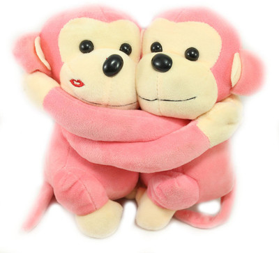

Tickles Lovable Couple Monkey - 16 cm(Pink)