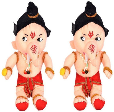

VRV Skin Colour Soft Lord Ganesha set of 2 - 25 cm(Cream)