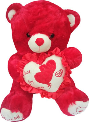 

Aparshi Angel Teddy with frill Heart - 40 cm(Orange)