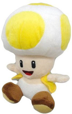 

Nintendo Official Super Mario Toad Plush6"Yellow - 36 inch(White)