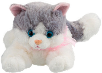 

ShopinBag Small Lying Cat Cute Soft & Plush toy as Special Gift - 30 cm(Grey)