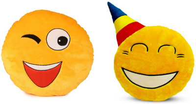 

Deals India Deals India Soft WINK Smiley and Party Smiley Cushion - 35 cm(smiley4&B)Set of 2 - 35 cm(Yellow)
