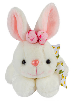 

ToynJoy Cute Adorable Lying White Bunny Soft Toy for Kids - 11 inch(White)