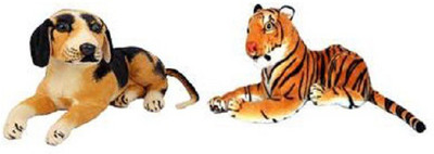 

Yakeen Hm Dog & Brown Tiger Combo Pack Of 2 - 32 cm(Brown)