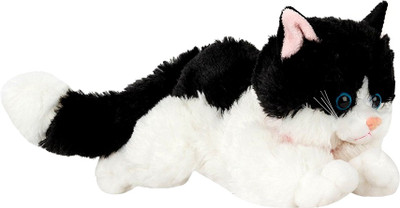 

ToynJoy Small Lying Black Cat Cute Soft & Plush toy as Special Gift - 30 cm(Black)