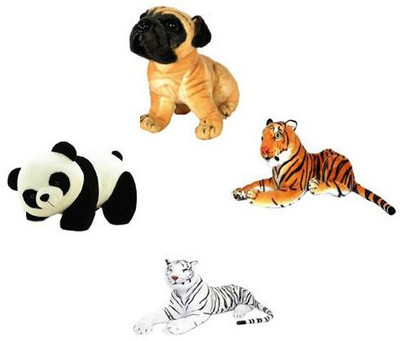 

Yakeen Cute Panda,Pg Dog,Br Tiger & White Tiger Soft Toys Pack of 4 - 32 cm(Multicolour)