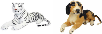 

Deals India Deals India white tiger (32 Cm)and Black dog (32 cm)(combo)(set of 2) - 32 cm(Multicolor)