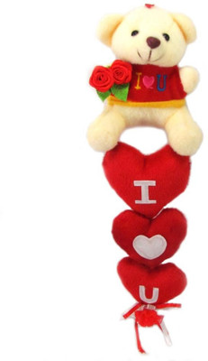 Tickles Hanging Teddy With I Love You 22 cm Beige Tickles Teddy Bears
