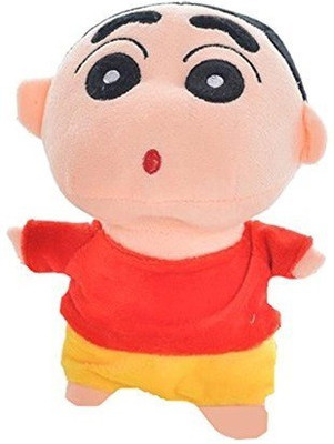 Poonam Multicolor Cratoon Creacter Stuffed Toy Shinchan (RED) - 25 cm(Multicolor)