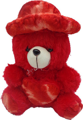 

Art N Hub Cap Teddy With Heart (H-43cm) - 43 cm(Red)