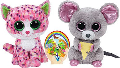 

TY Beanie Babies Sophie Pink Cat And Squeaker Mouse - 30 cm(Pink)