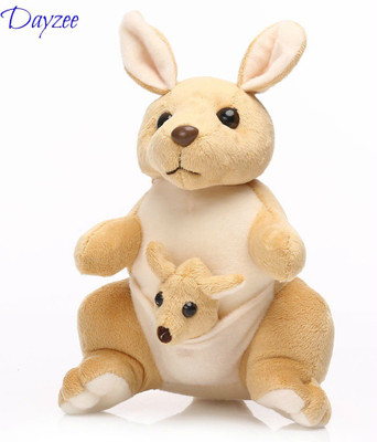 

Dayzee Cute Beige And Cream Kangaroo With Baby In Pouch - 30 cm(Beige, Cream)