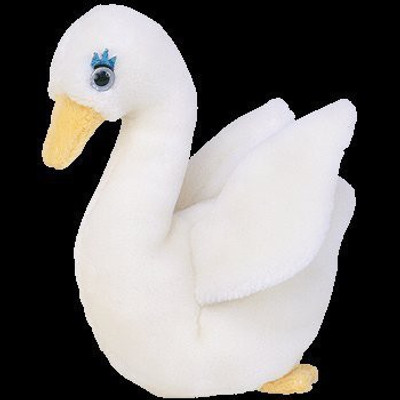 TY Beanie Babies Goddess The Swan - 4 inch(White)