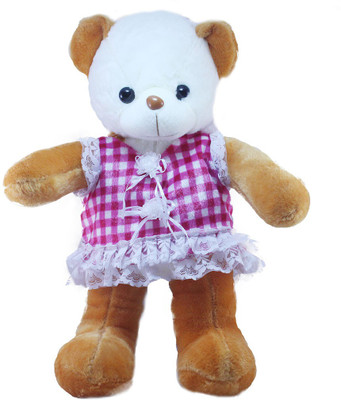 Tickles Beautiful Frock Teddy Girl - 43 cm(Brown)