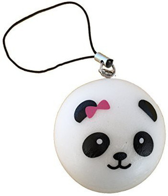 

Kawaii Panda Bear Bun With Pink Bow Squishy Cellphone Charm(White)