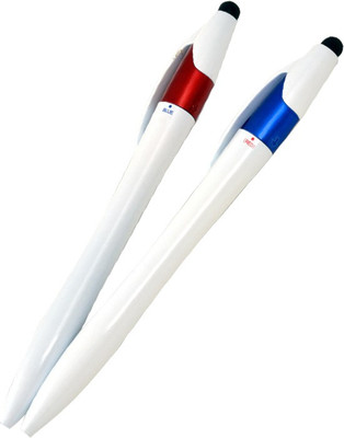 

Jazam Twisty 3 Refill Plastic Ball Pen with Stylus Ultra Sleek Set of 8pc Stylus(Multicolor)