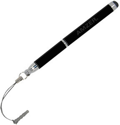 

Amzer Tether Styli with 3.5 mm Headset Jack Lanyard Stylus(Black)