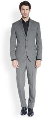 

Park Avenue Single Breasted Solid Men's Suit, Grey